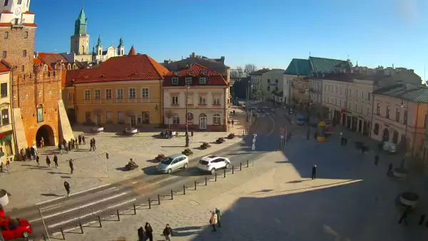 Widok z Kamery na Plac Łokietka w Lublinie