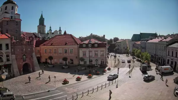Widok z Kamery na Plac Łokietka w Lublinie