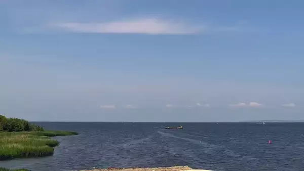 Marina Trzebież - widok na Marinę od strony Zalewu Szczecińskiego