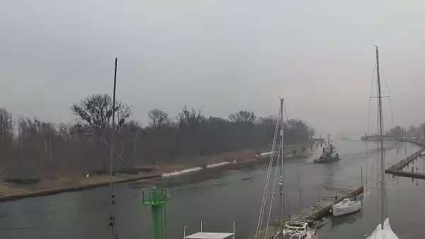 Marina Trzebież - widok na Marinę od strony Zalewu Szczecińskiego