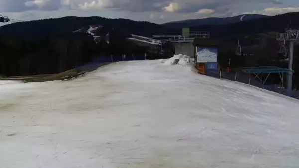 Obraz online z górnej stacji kompleksu Master-ski w Tyliczu