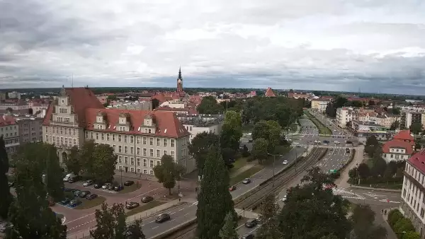 Widok na panoramę miasta w Elblągu