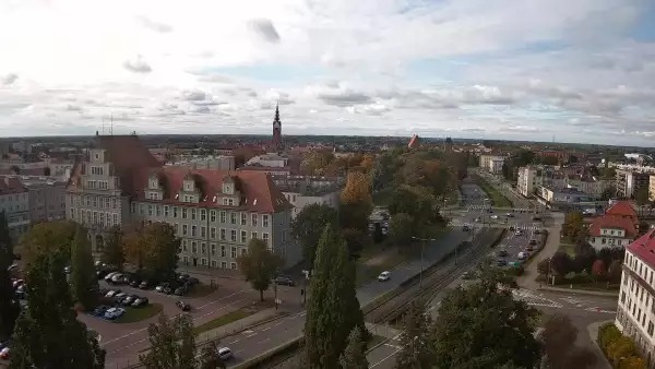 Widok na panoramę miasta w Elblągu