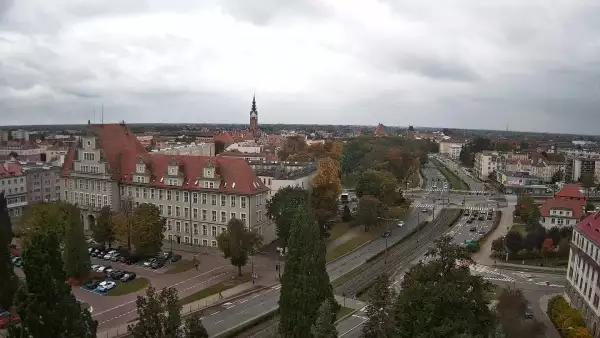 Widok na panoramę miasta w Elblągu