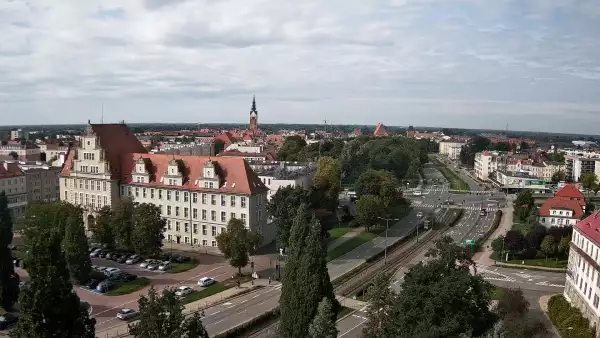 Widok na panoramę miasta w Elblągu