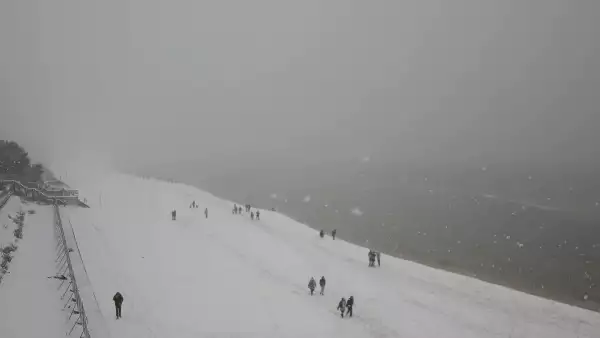 Międzyzdroje plaża zachód cudowny widok z kamery online.