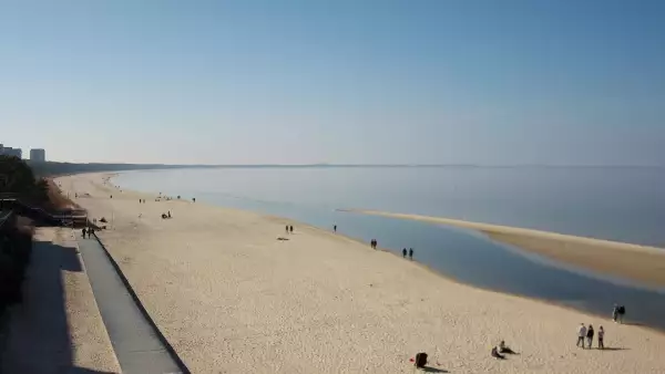 Międzyzdroje plaża zachód cudowny widok z kamery online.