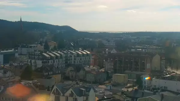 Widok na deptak i Plażę w MIĘDZYZDROJACH