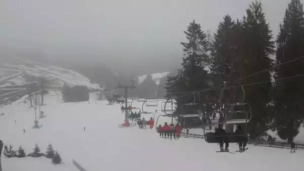 Widok ze stacji narciarskiej Mieszko w Zieleniec Sport Arena