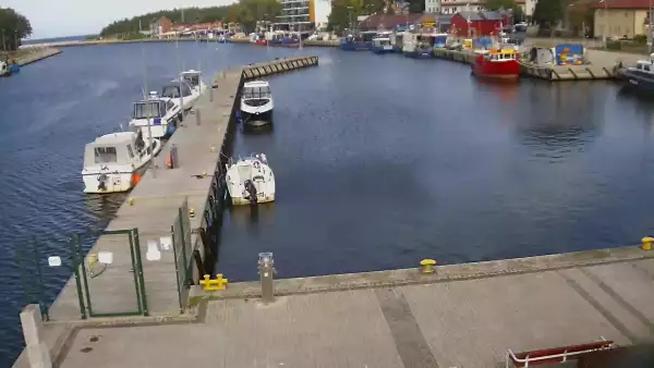 Widok z Kamery na Port Morski w Mrzeżynie.