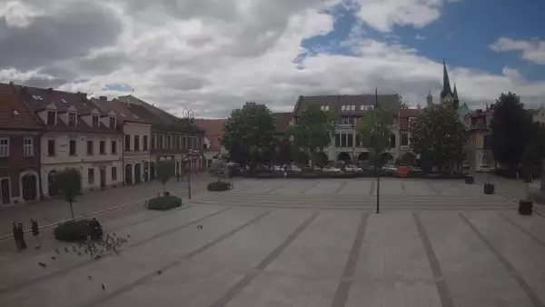 Widok z kamery na Myślenice – miasto powiatowe w woj. małopolskim.