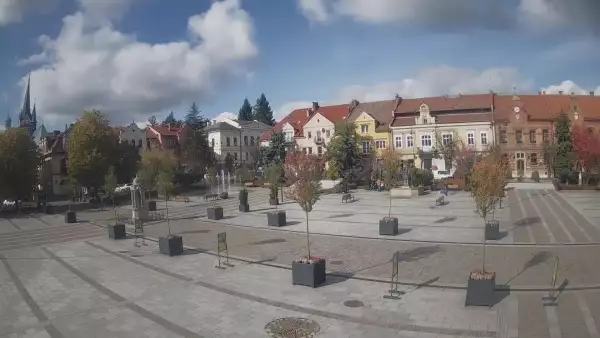 Widok z kamery na Myślenice – miasto powiatowe w woj. małopolskim.