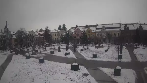 Widok z kamery na Myślenice – miasto powiatowe w woj. małopolskim.