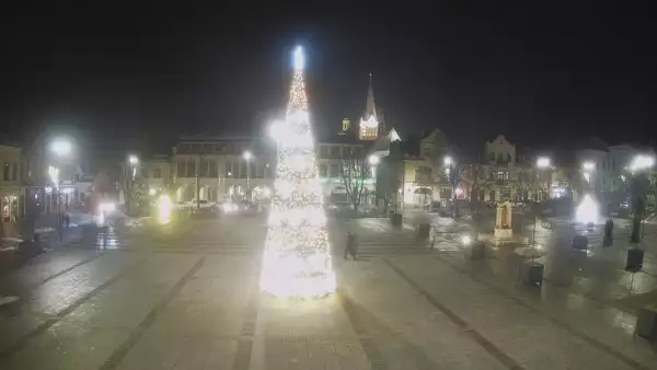 Widok z kamery na Myślenice – miasto powiatowe w woj. małopolskim.