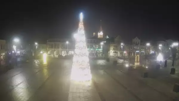 Widok z kamery na Myślenice – miasto powiatowe w woj. małopolskim.