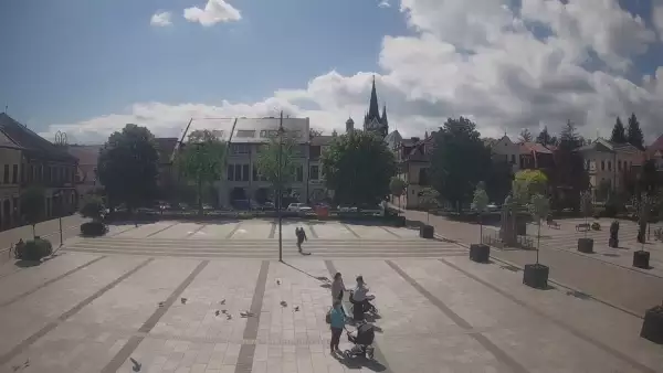 Widok z kamery na Myślenice – miasto powiatowe w woj. małopolskim.