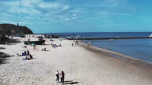 Widok z kamery na molo i plażę w Niechorzu - NOWOŚĆ