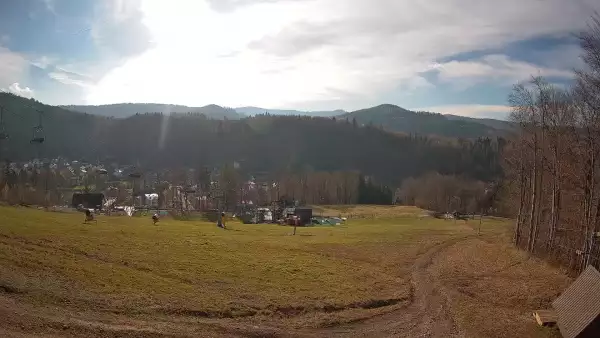 Widok z Kamery na stok w Nowej Osadzie.