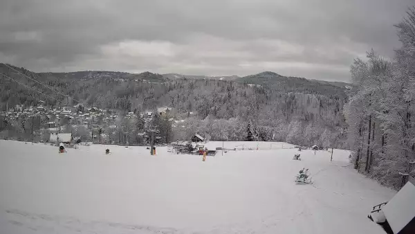 Widok z Kamery na stok w Nowej Osadzie.
