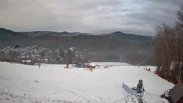 Widok z Kamery na stok w Nowej Osadzie.