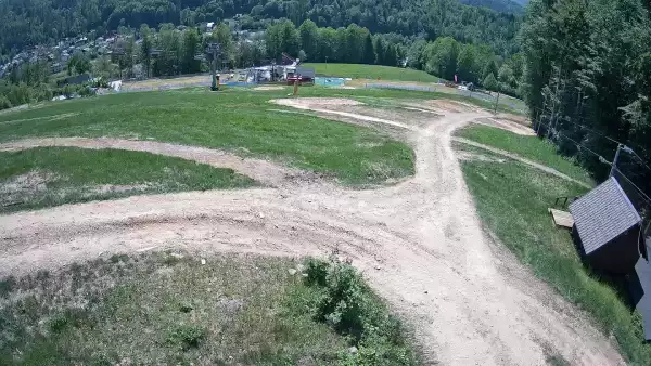 Widok z Kamery na stok w Nowej Osadzie.