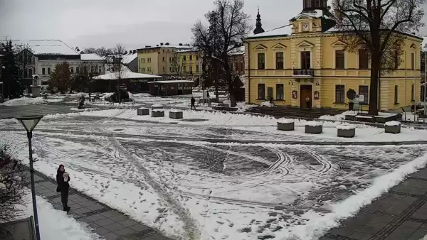 Ujęcie z kamery na Nowy Targ.