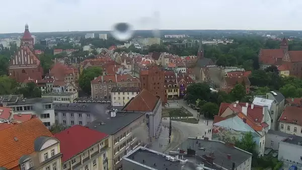 Kamera z panoramicznym widokiem na Olsztyn.