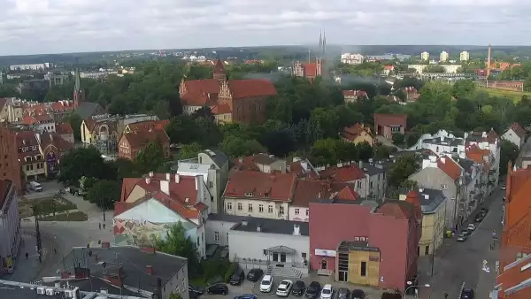 Kamera z panoramicznym widokiem na Olsztyn.