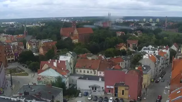 Kamera z panoramicznym widokiem na Olsztyn.