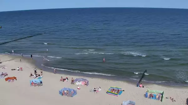 Widok z Kamery na plażę w Rewalu