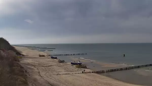 Widok z Kamery na plażę w Rewalu