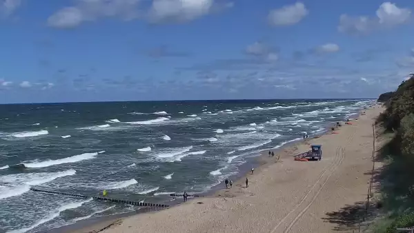 Widok z Kamery na plażę w Rewalu