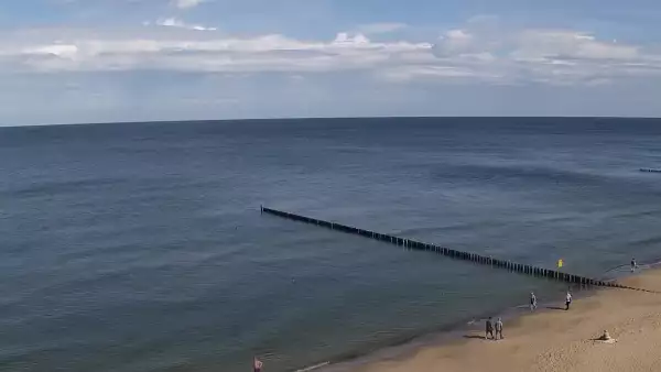 Widok z Kamery na plażę w Rewalu
