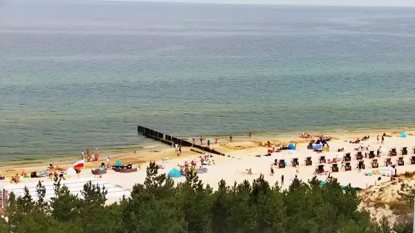 Widok na plażę w ROGOWIE