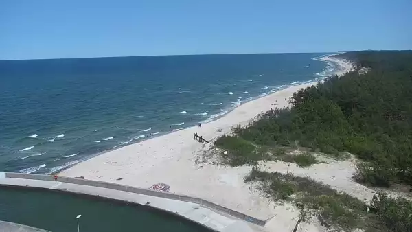 Kamera z widokiem na plażę w Rowach woj. pomorskie.