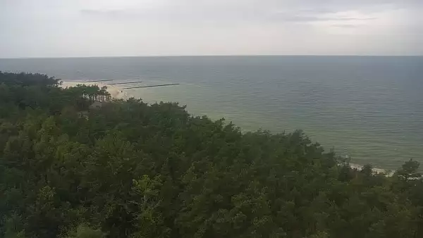 Kamera z widokiem na plażę w Rowach woj. pomorskie.