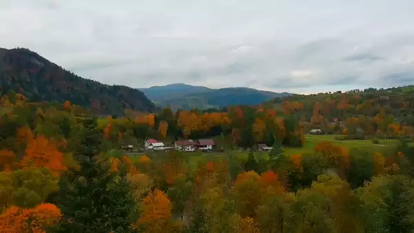 Widok z pienińskiego schroniska Orlica