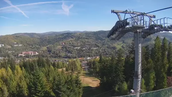 Skolnity SKI w WIŚLE - widok na kolej krzesełkową.