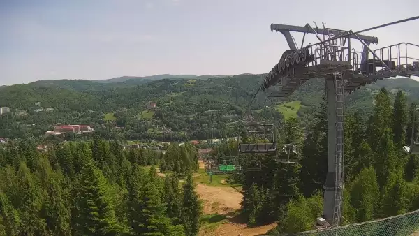 Skolnity SKI w WIŚLE - widok na kolej krzesełkową.