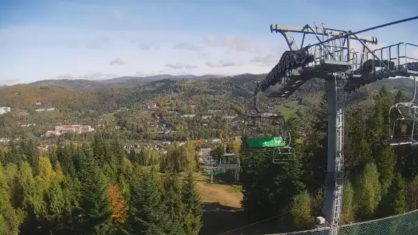Skolnity SKI w WIŚLE - widok na kolej krzesełkową.