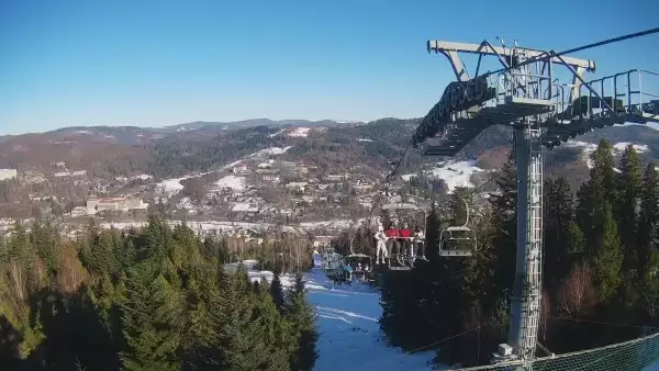 Skolnity SKI w WIŚLE - widok na kolej krzesełkową.