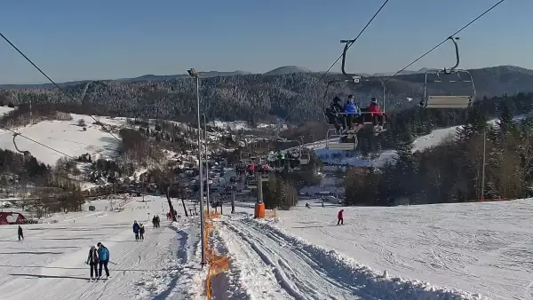 Ośrodek narciarski SŁOTWINY SKI w Krynicy Zdroju - widok na trasy