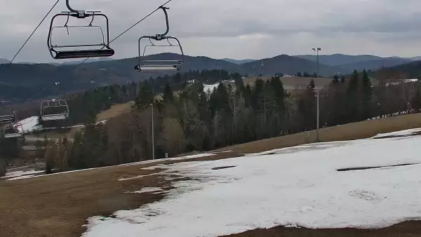 Ośrodek narciarski SŁOTWINY SKI w Krynicy Zdroju - widok na trasy