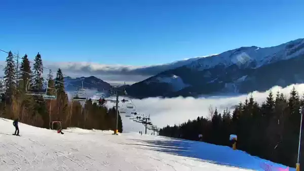 Ski Centrum Strachan - widok z górnej stacji NOWOŚĆ