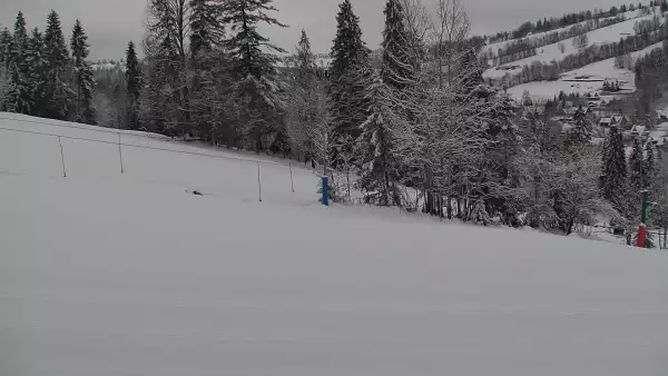 Widok z Kamery na dolny odcinek orczyka Jędrol Suche ski