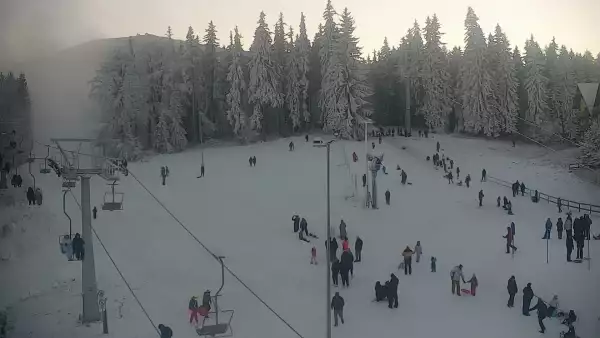 Widok z Kamery na stok SUDETY-LIFT