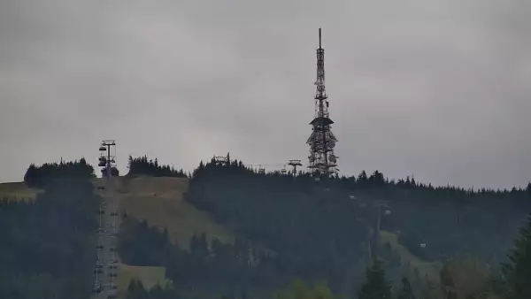 SZCZYRK - widok z kamery na deptak w Szczyrku
