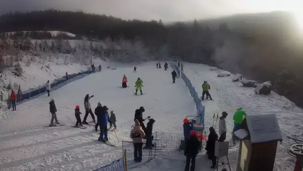 Warunki na stacji narciarskiej Szklana Góra w Harbutowicach.