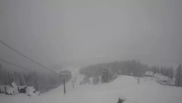 Widok z Kamery na trasy zjazdowe na Polanie Szymoszkowej w Zakopanem