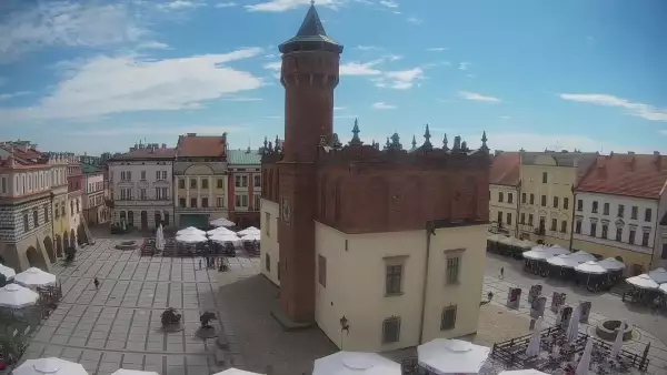 Obraz na centrum Starego Miasta w Tarnowie na żywo